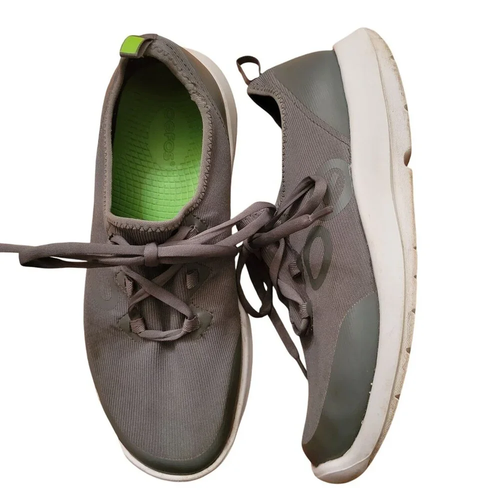 Oofos Gray Walking Sneakers OOfoam Sole 9.5 Volcanic Ash OOmg‎ Sport LS